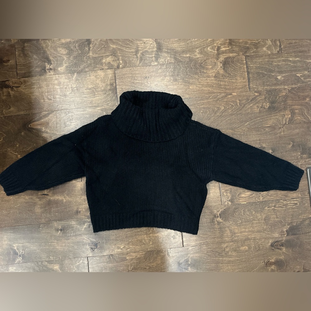 Anthropologie Black Cowl Neck Sweater